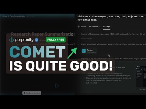 Perplexity's Comet (Tested): It's good but not useful. Dia is better?
