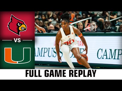 Louisville Vs Miami Full Game Replay 2023 24 ACC Womens Basketball