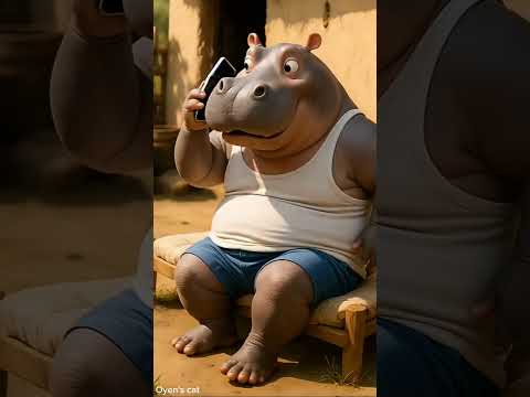 cat and hippopotamus #cutecat #cat #cute #funny #funnycats #shortvideo #cartoon