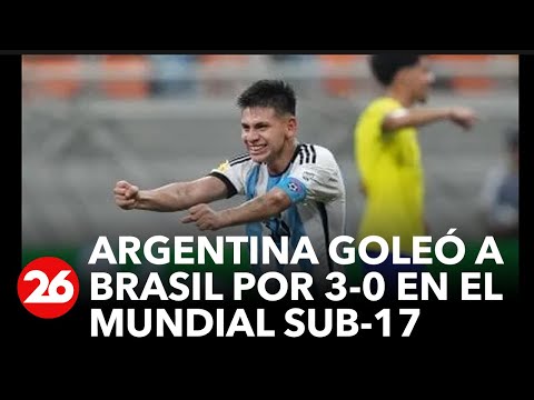 Mundial Sub-17: Argentina venció a Brasil y pasó a semifinales