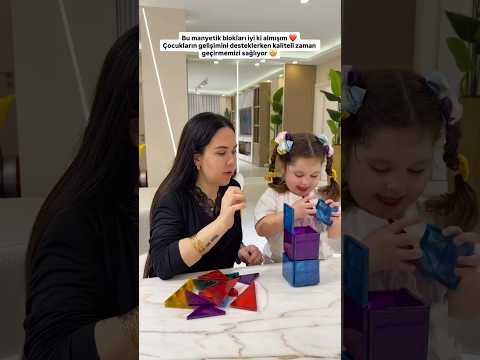 Çocukların gelişimini destekleyen, bu manyetik blokları iyi ki almışım❤️ #keşfet #özlemlinaöz