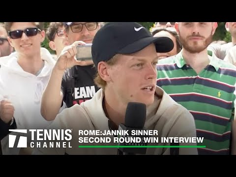 Jannik Sinner Enjoying The Support From Italian Fans | 2023 Rome Second Round