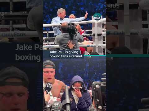Fans aren't happy after Jake Paul knocked out his opponent in one round  #itvnews #boxing