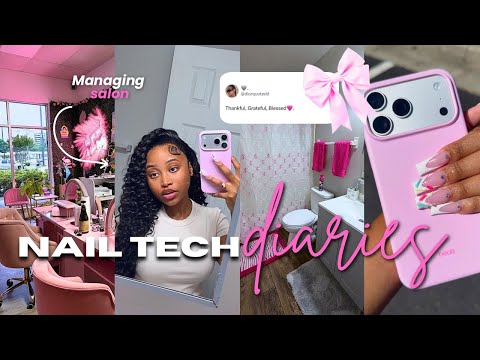 vlog ♛ managing nail salon 🎀 + chit chat + maintenance 💅🏽, LOST my camera!!