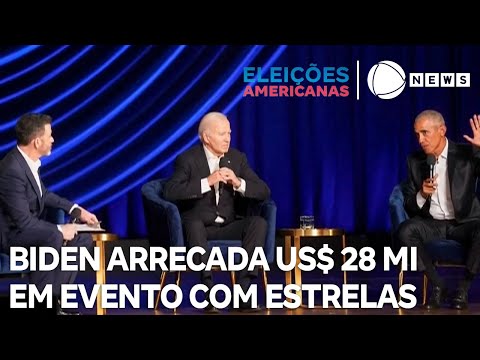 Joe Biden arrecada US$ 28 milhões para campanha em evento com Obama, George Clooney e Julia Roberts