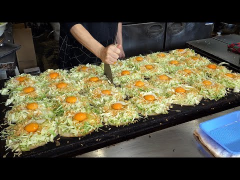 일본 오코노미야끼 장인 / japanese okonomiyaki master - japanese street food