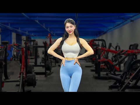 '한줌허리' 복근있는 날씬한 그녀와 어깨운동🔥 (피자&치킨먹방 포함)