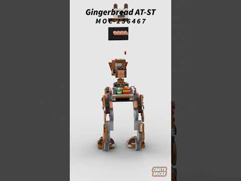LEGO - Gingerbread AT-ST - Build Animation Time Lapse