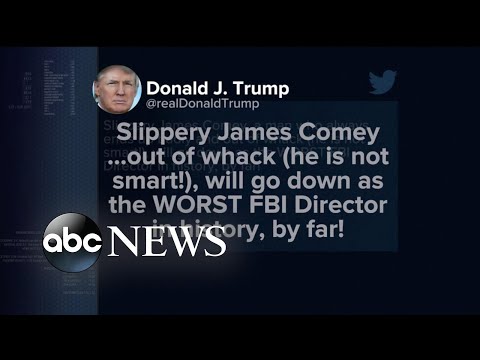 Trump tweets and calls James Comey, 'slippery' and 'out of whack'
