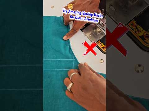 Try Amazing sewing hacks for clean armholes | sewing tips and tricks #shorts #silaitips