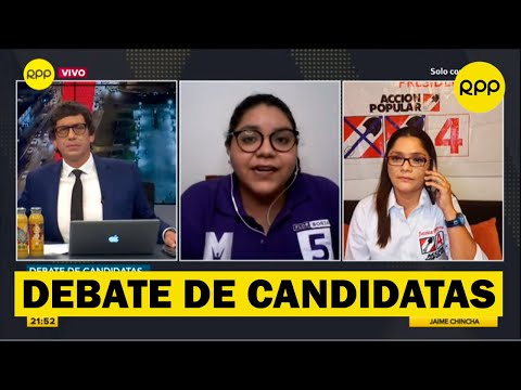 Debate de candidatas: Flor Borja (Partido Morado) y Jessica Pereyra (Acción Popular)