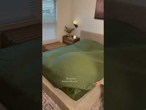 So silky and soft 😍🤍 #bamboosheets #sheets #bed #bedinspo #bedsheets