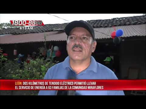 Autoridades inauguraron proyecto de electrificación en Malpaisillo, León - Nicaragua