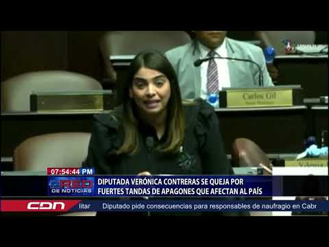 Diputada Verónica Contreras se queja por fuertes tandas de apagones que afectan al país