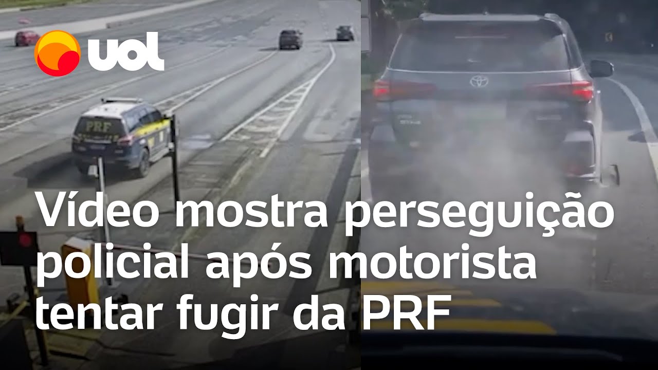 PRF persegue motorista após fuga da ordem de parada e desrespeito com pedágios veja vídeo