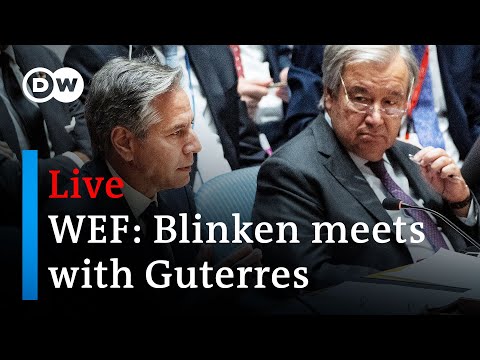 US Secretary of State Blinken meets with UN Secretary-General Guterres in Davos | DW News