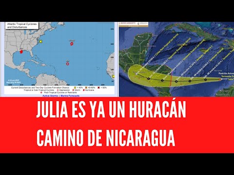 JULIA ES YA UN HURACÁN CAMINO DE NICARAGUA