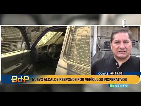 Patrulleros abandonados en Comas: alcalde se compromete a revertir situación en 100 días
