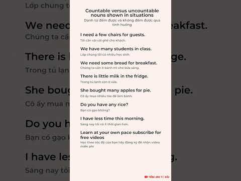 🚀 COUNTABLE vs UNCOUNTABLE: Đếm Được Hay Không? 🌟 Học Tiếng Anh Cho Người Mới Bắt Đầu