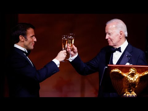Joe Biden et Emmanuel Macron trinquent à l'amitié franco-américaine • FRANCE 24