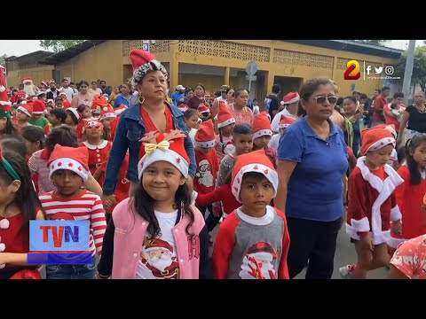 Cierran año escolar con colorido y alegre Carnaval Navideño en Ocotal