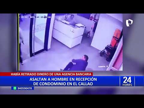 ¡Increíble asalto en el lobby de un edificio en Callao! Vecinos exigen mayor seguridad