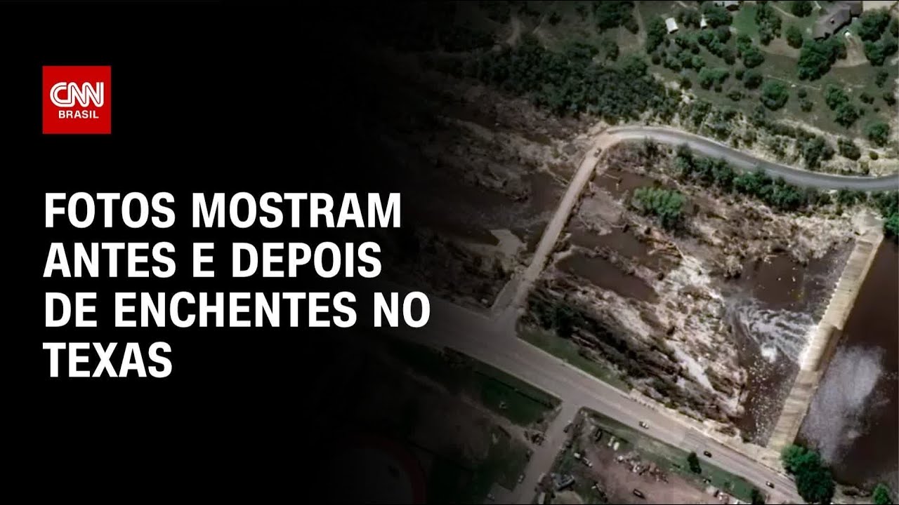 Enchentes no Texas imagens mostram antes de depois da devastação | CNN NOVO DIA