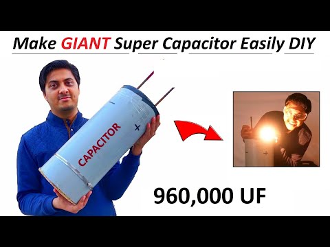 Make 960,000uF Super Capacitor - Worlds Biggest Homemade 12V Capacitor DIY
