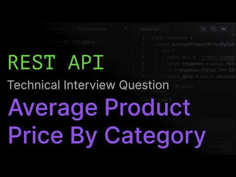 Average Product Price by Category | REST API Coding Interview Challenge