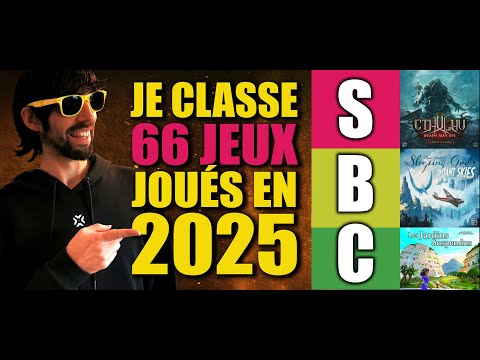 Classement Jeux de société 2025 (Tierlist)