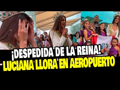 LUCIANA FUSTER LLORA EN SU DESPEDIDA EN EL AEROPUERTO JORGE CHAVEZ RUMBO A VIETNAM