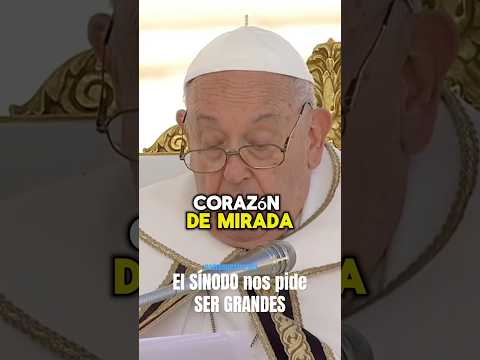 ? PAPA FRANCISCO | El SÍNODO nos pide SER GRANDES #papafrancisco #iglesia #papa