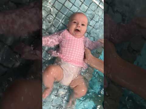 Happy Back Floating And Kicking #floating #baby #babygirl #swimming #learntoswim #pool
