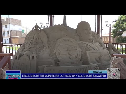 Trujillo: escultura de arena muestra la tradición y cultura de Salaverry