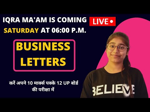 LIVE BUSINESS LETTERS 12TH UP BOARD BUSINESS ORGANISATION