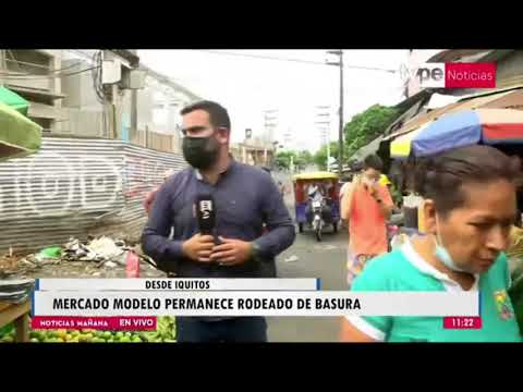Acumulación de basura se registra en exteriores de Mercado Modelo de Iquitos