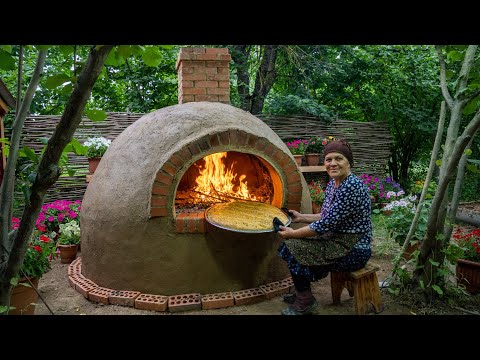 Built Giant Mud Oven and Cooking Country Style Bread