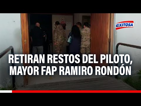 Arequipa: Retiran restos del piloto, mayor FAP Ramiro Alfredo Rondón Medina