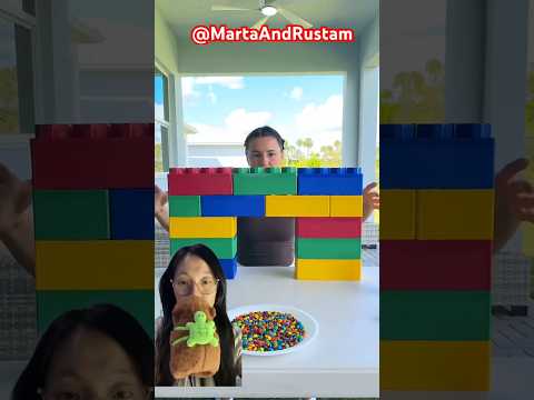 Buat rumah lego, untuk ambil coklat warnw‼️🐵😱😨@MartaAndRustam