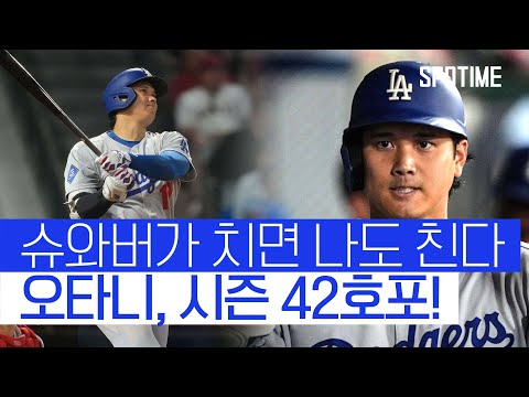 다시 홈런 공동 선두로! 오타니, 3경기 연속포 42호 쾅 