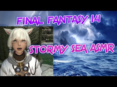 Rain & Stormy Sea ASMR Final Fantasy XIV Cozy Beach