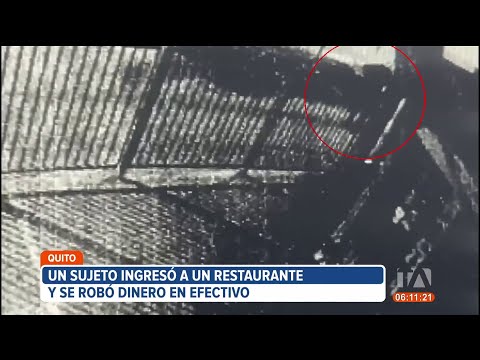 Delincuente ingresó a un restaurante en la Jipijapa, norte de Quito, robó dinero en efectivo