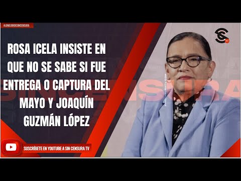 ROSA ICELA INSISTE EN QUE NO SE SABE SI FUE ENTREGA O CAPTURA DEL MAYO Y JOAQUÍN GUZMÁN LÓPEZ