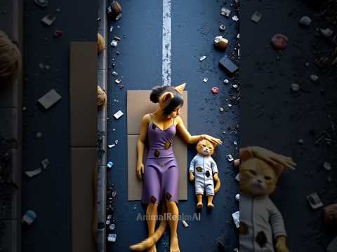 Kicked Them Out of the House... But the Amazing Ending #shorts #aicat #kitten #cats #miawmiaw #ai