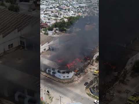 Incendio y derrumbe en un depósito de Don Bosco