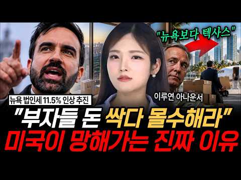 "부자들 돈 싹다 몰수해라" 백만장자들 싹다 떠나는 중 뉴욕시장 맘다니 폭탄선언에 미국 초비상 걸렸다 [정보임당]
