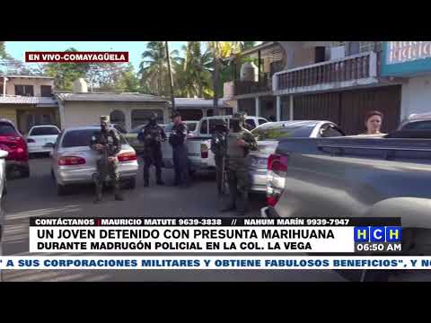 Con droga cae presunto pandillero en colonia Rivera de la Vega, Comayagüela