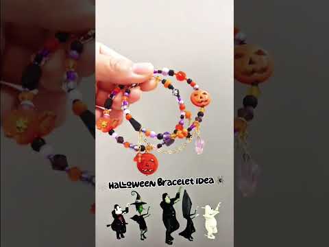 Halloween Bracelet ideas 💡👻🎃 #shorts#halloween#youtubeshorts#jewelrymaking#beadedbracelet#diycrafts