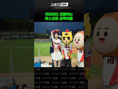 갸어리더 괴롭히는 마스코트들ㅣ기아타이거즈 신혜령 치어리더