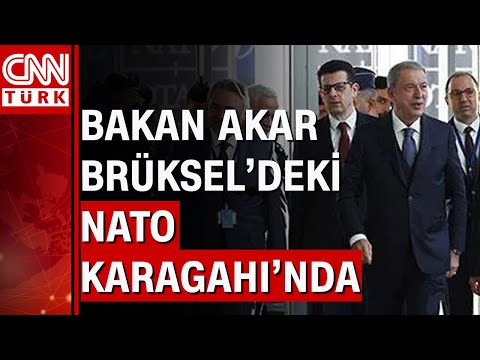 Milli Savunma Bakanı Hulusi Akar, NATO Karargahı'na böyle giriş yaptı